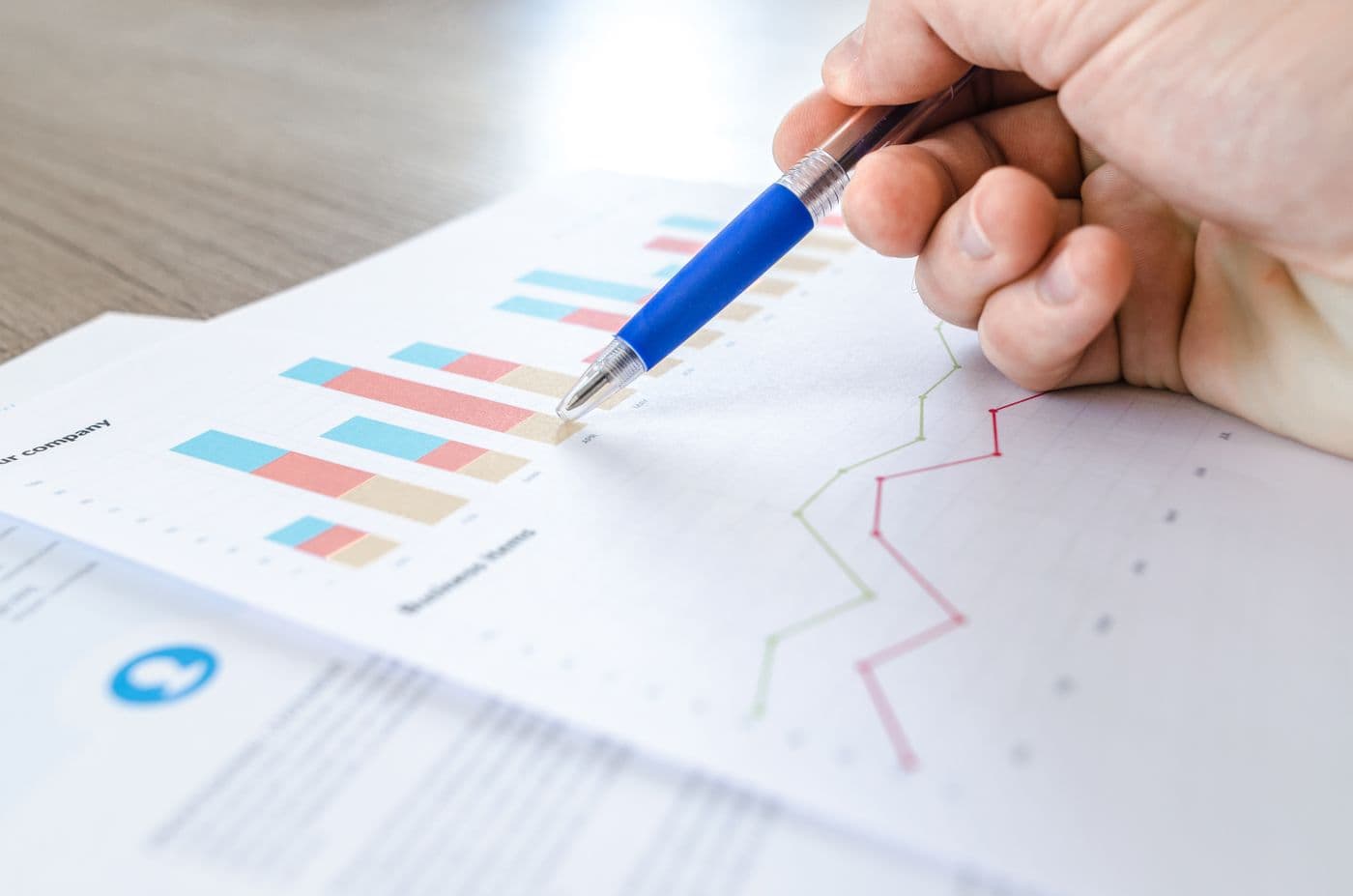 Charts and reports used for project performance review